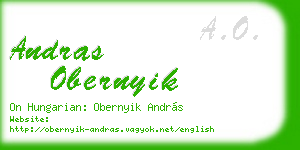 andras obernyik business card